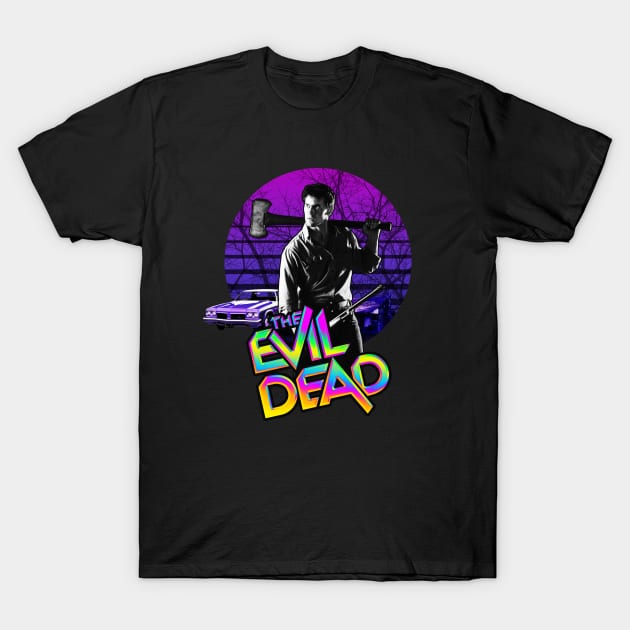 The Evil Dead - retrowave T-Shirt by Vitaliy_Klimenko